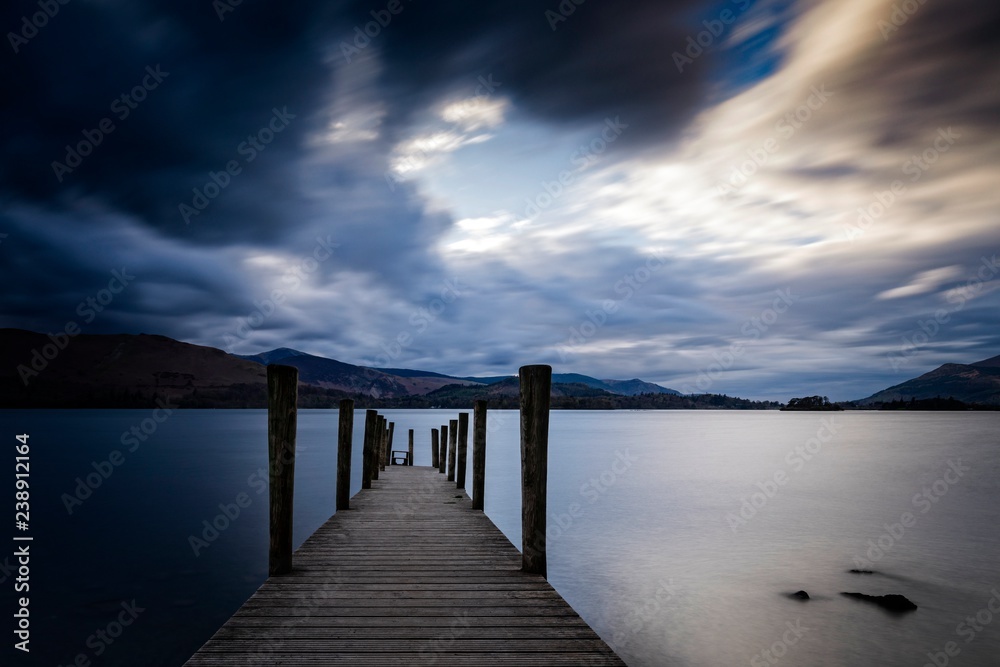 moody seascape at Derwent Water in the Lake District