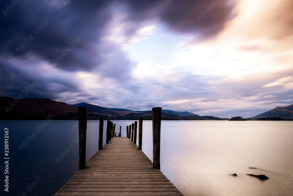 moody seascape at Derwent Water in the Lake District