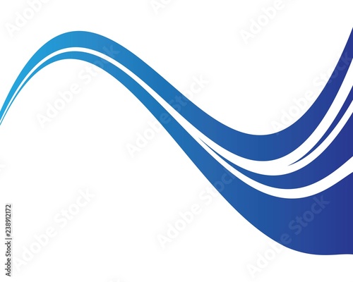Water wave logo illustration