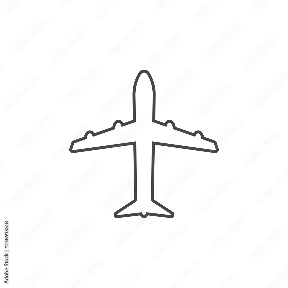Airplane line icon