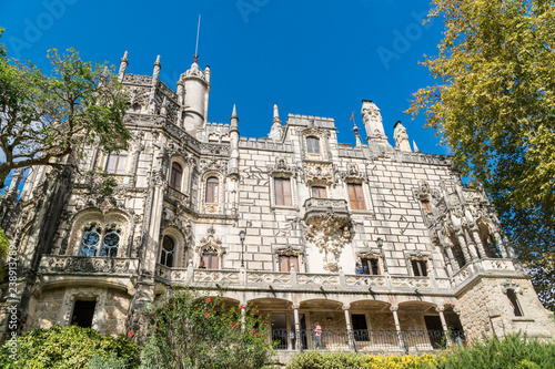 People visit The Regaleira Palace (Quinta da Regaleira), Sintra, Portugal