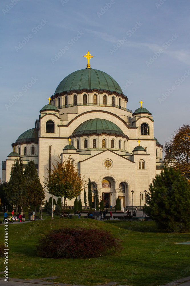 The Church of Saint Sava is a Serbian Orthodox church located  in Belgrade. It is one of the largest Orthodox churches in the world.