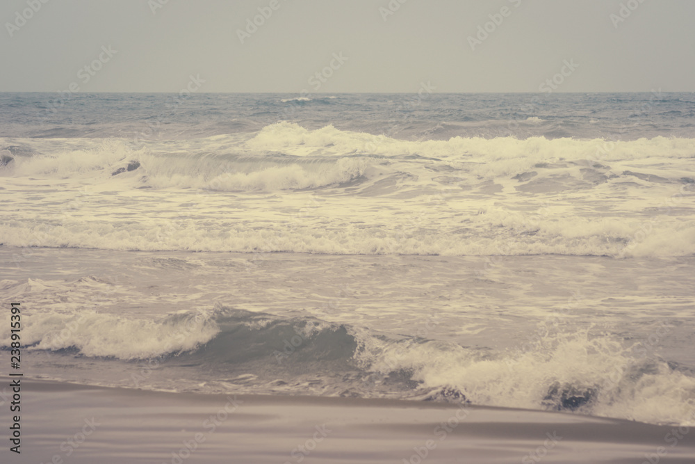 The incredible seascaping view of beach with blue sea in morocco in summer The incredible seascaping view of beach with blue sea in morocco in summer
