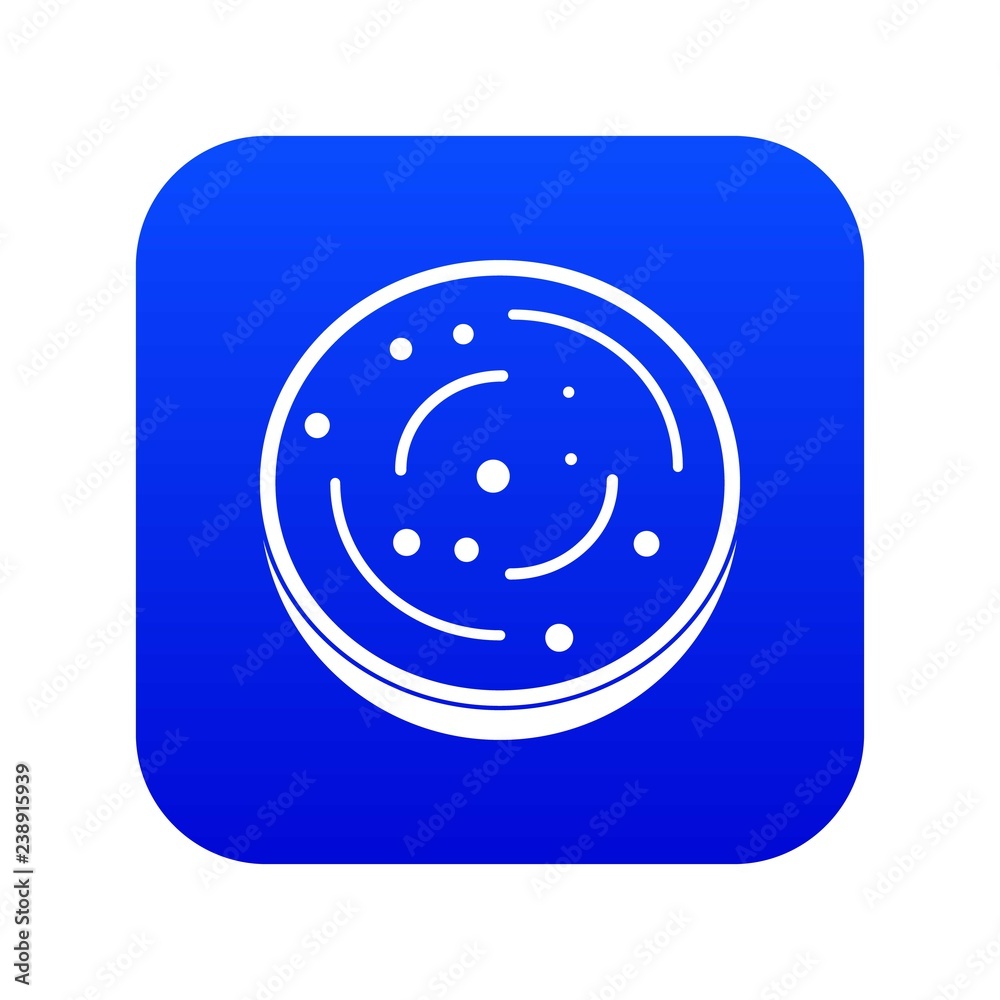 Slice of sausage icon digital blue for any design isolated on white vector illustration Slice of sausage icon digital blue for any design isolated on white vector illustration