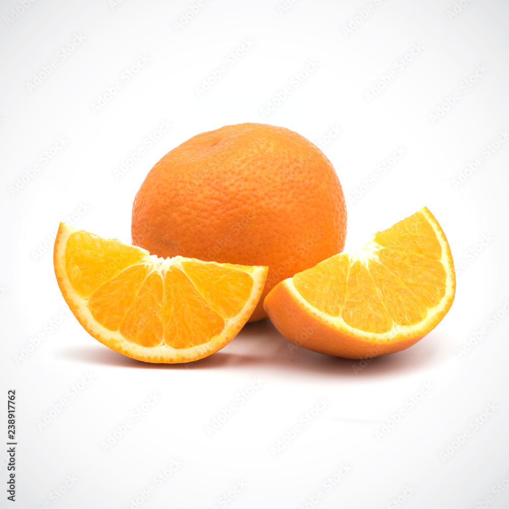 Orange,fruit Sour taste on a white background. Orange,fruit Sour taste on a white background.