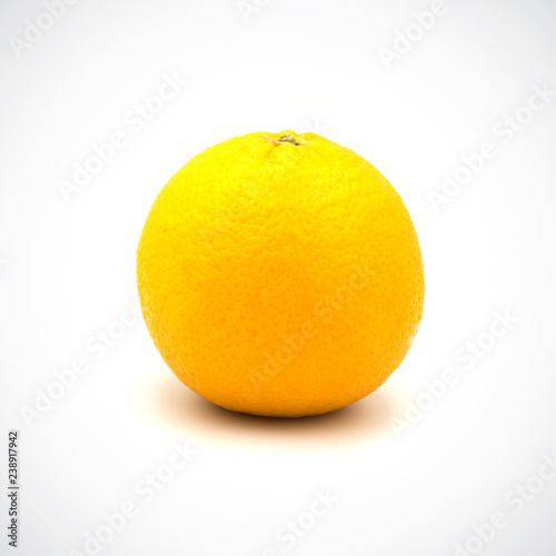 Orange,fruit Sour taste on a white background.