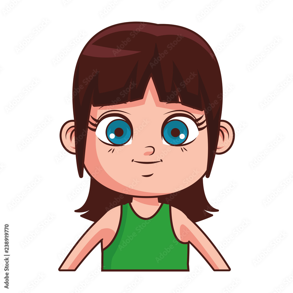 cute girl cartoon