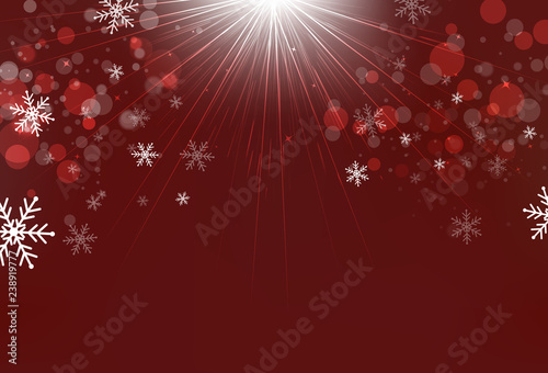 Christmas day in winter season, snowflakes with light glowing and stars scatter sparkle magic concept abstract background vector illustration