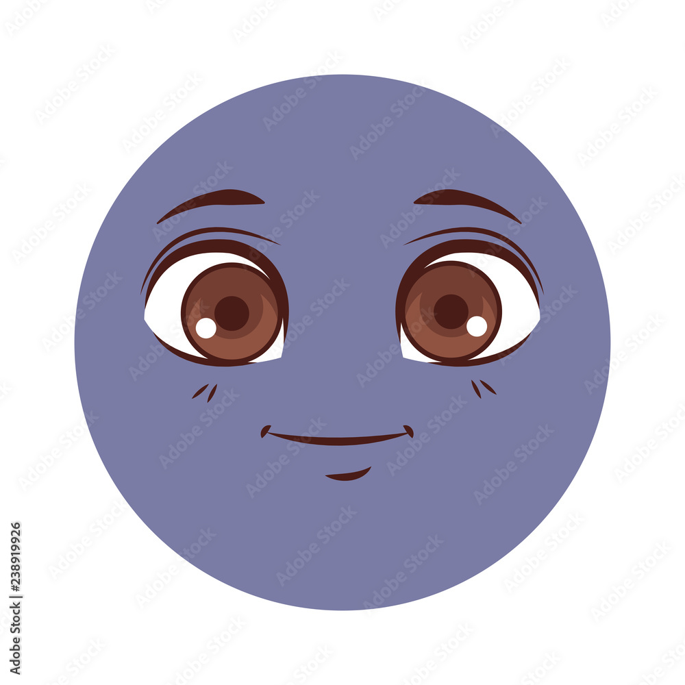 round icon face cartoon