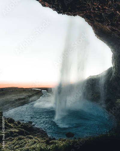 Iceland     Seljalandfoss from Behind