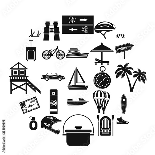Holiday abroad icons set. Simple set of 25 holiday abroad vector icons for web isolated on white background