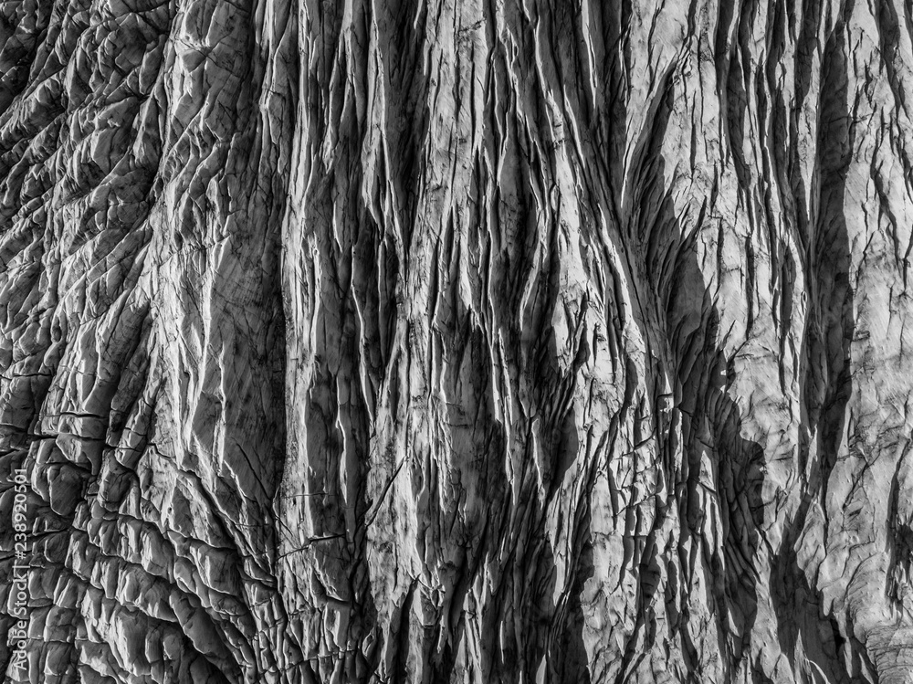Iceland – Glacier from Above in Black and White Iceland – Glacier from Above in Black and White