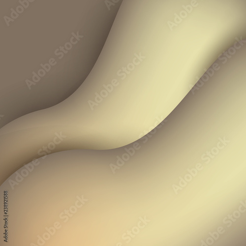Bright composition of various abstract curved shapes with shadow. For advertising banner, cover, brochure, web graphics, background, poster or other design. Vector illustration