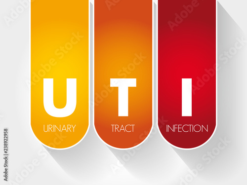 UTI - Urinary Tract Infection acronym, health concept background