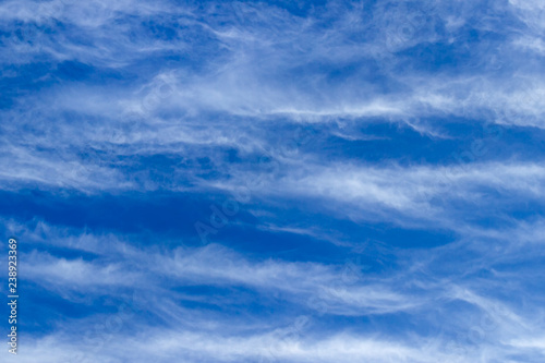 blue sky texture with beautiful cirrus clouds
