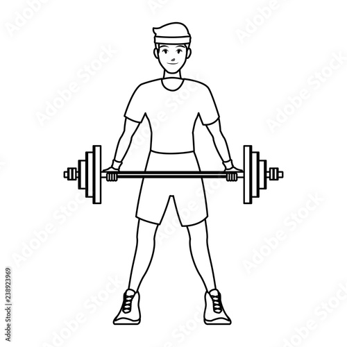 fit man doing exercise