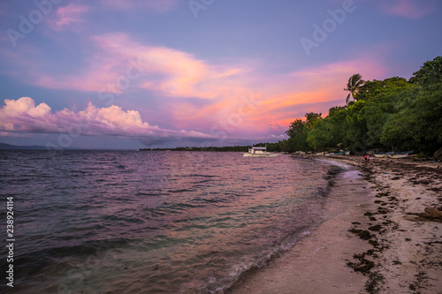 Sunset over sea. Bohol island photo