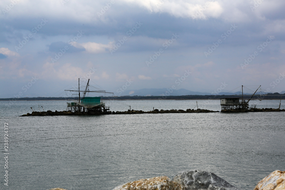 Fischerhütten im Mittelmeer