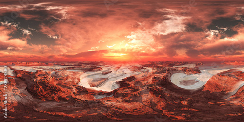 Mars, HDRI, environment map , Round panorama, spherical panorama, equidistant projection, 360 high resolution panorama
 photo