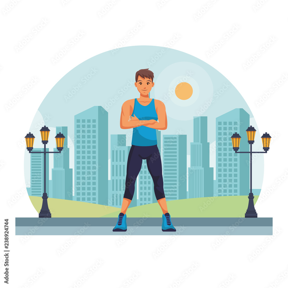 fit man doing exercise fit man doing exercise
