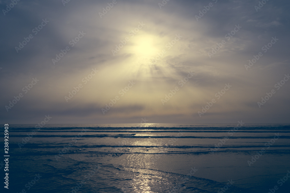 Obraz premium The incredible seascaping view of beach with blue sea in morocco in summer