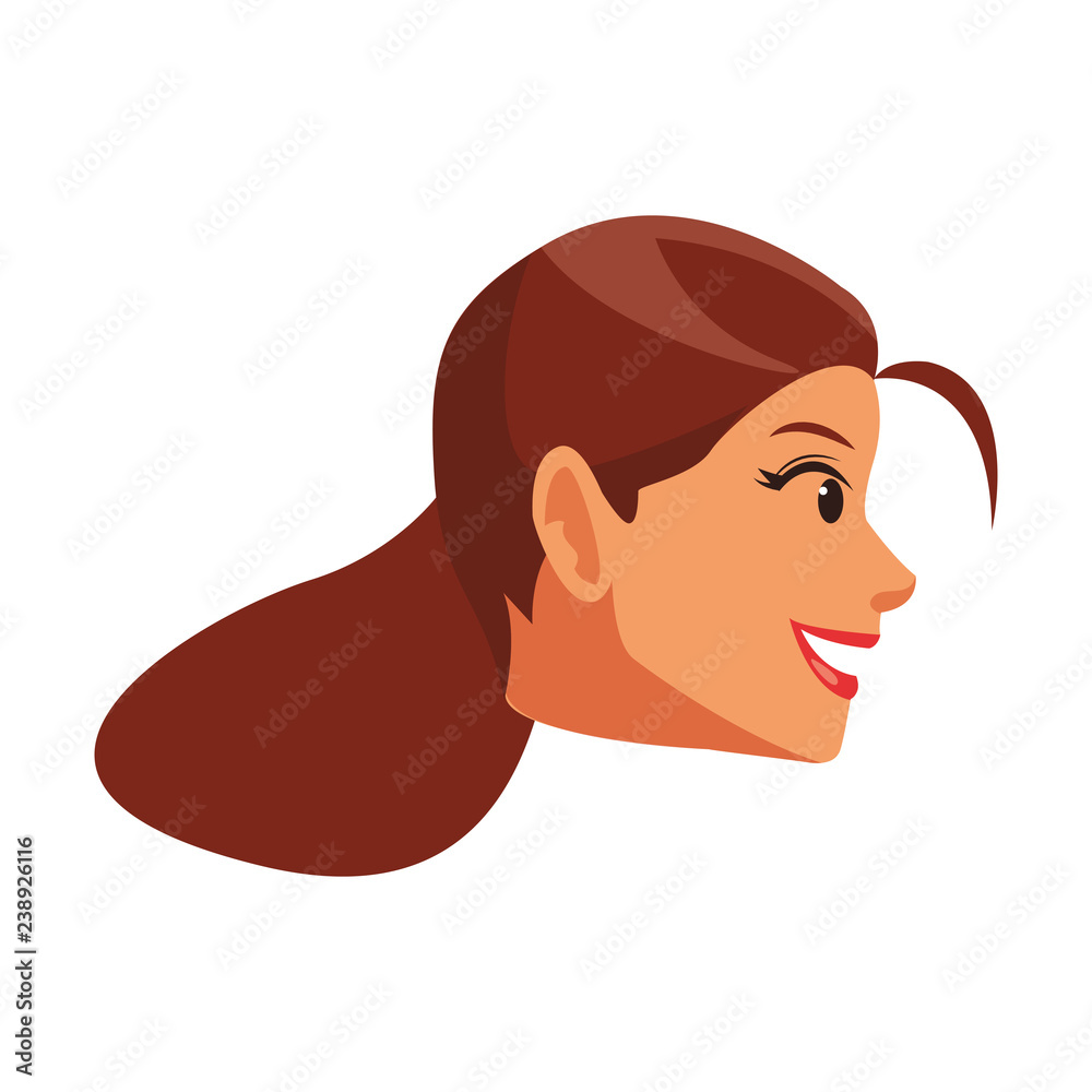 Woman face sideview