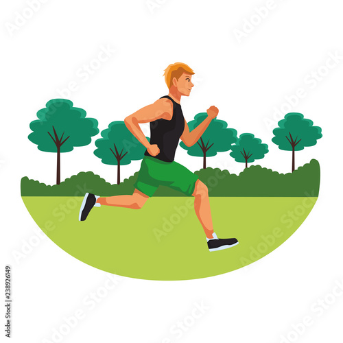 Fitness man running
