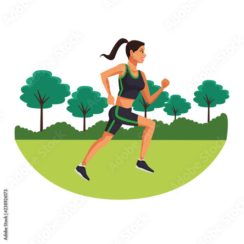 Fitness woman running