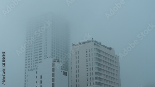 Skyscraper in the fog
