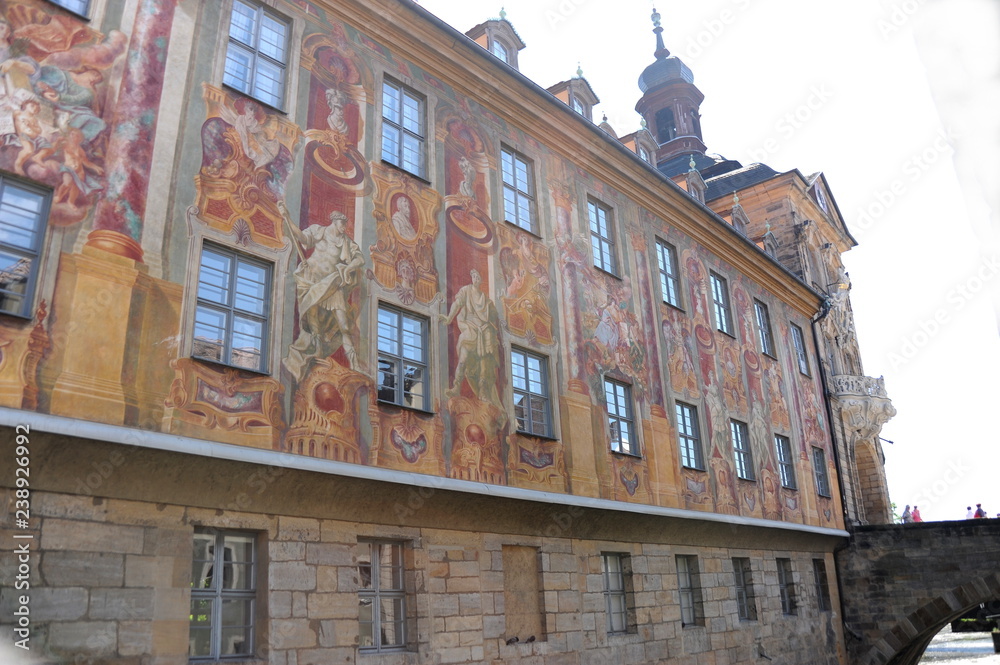 Fototapeta premium Bamberg, Rathaus an der Regnitz