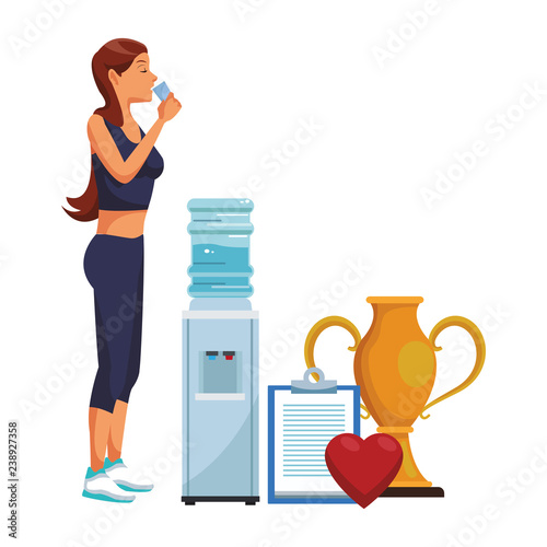 Fitness people cartoon