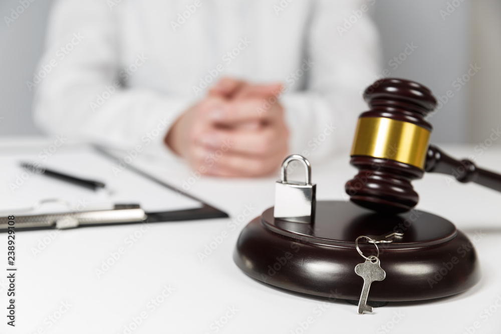 Gavel wooden and house for home buying or selling of bidding Gavel wooden and house for home buying or selling of bidding