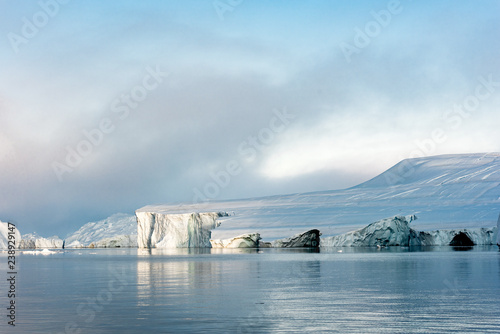 Glaciers on the Arctic Ocean in Greenland