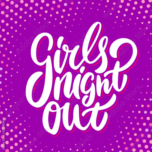 Girls night out. Bachelorette party vector banner.