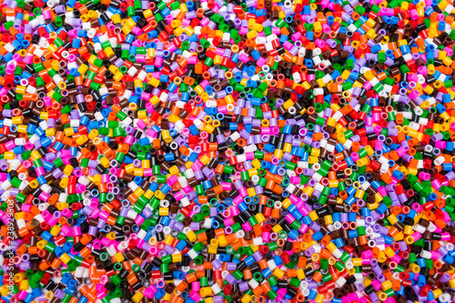 A lot of plastic toy beads photo