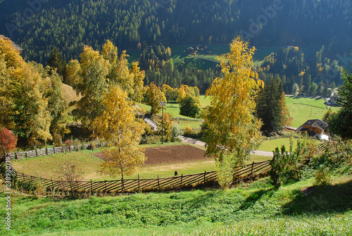 Ultental Valley  (German: Ultental or Ulten, Italian: Val d'Ultimo), South Tyrol, Italy.