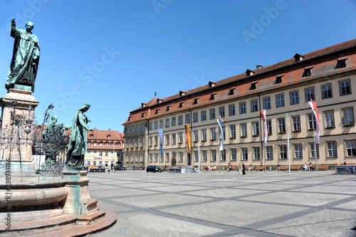 Bamberg, Marktplatz mit Brunnen