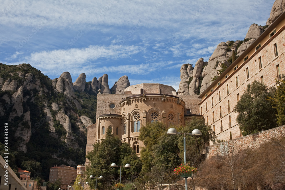 Montserrat, the monastery of the Virgin Mary in Catalonia. Spain