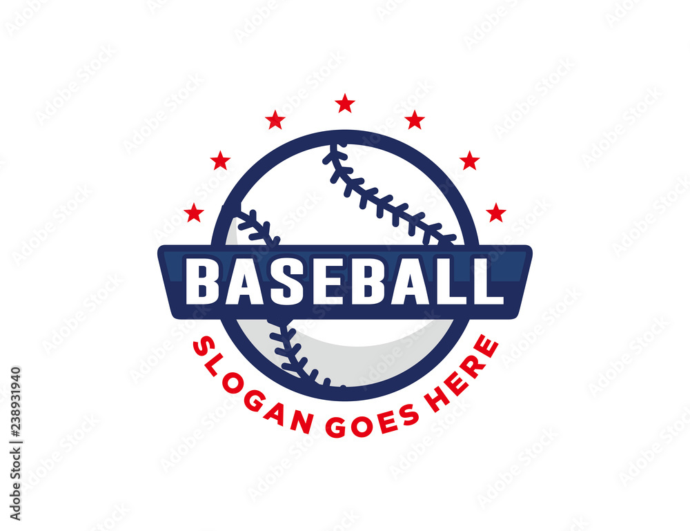 Baseball logo template Baseball logo template