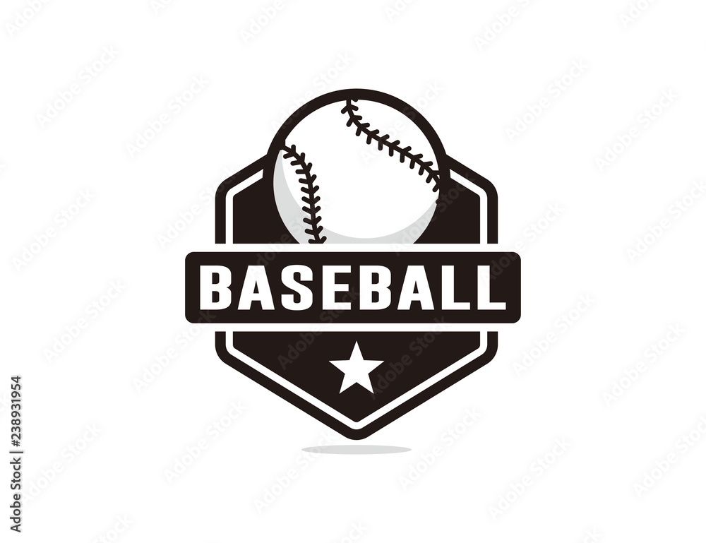Baseball logo template Baseball logo template