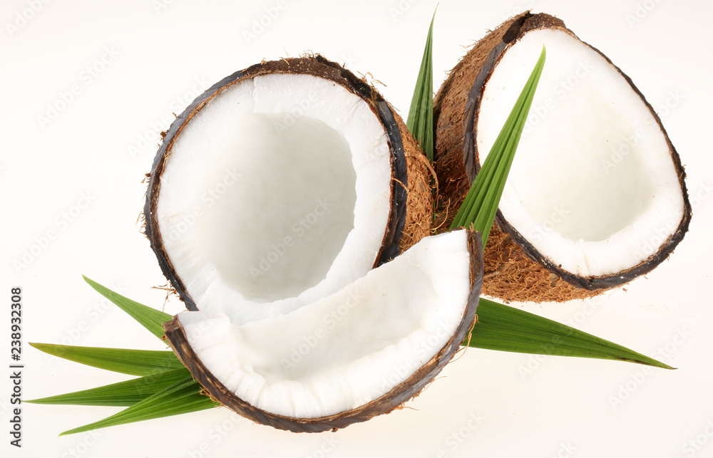 COCONUT ON WHITE CLOSE UP FOOD IMAGE COCONUT ON WHITE CLOSE UP FOOD IMAGE