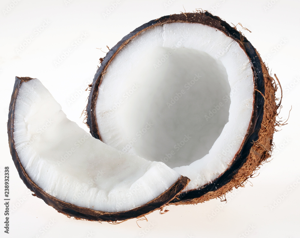 COCONUT ON WHITE CLOSE UP FOOD IMAGE COCONUT ON WHITE CLOSE UP FOOD IMAGE