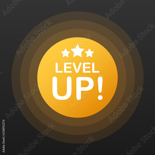 Game icon bonus. level up icon, new level logo. Vector illustration.