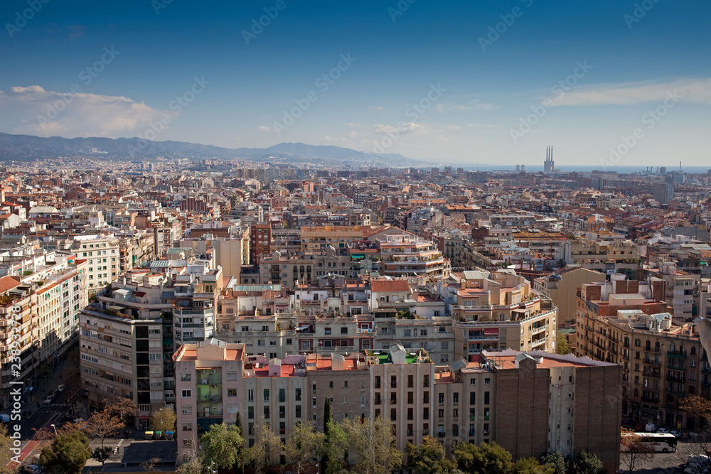 Barcelona, Spain - view from above.