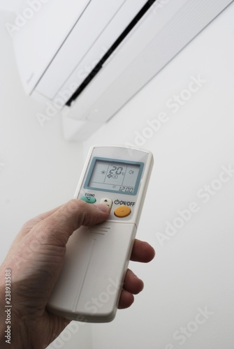 Stock photo of climate control air conditioning unit.