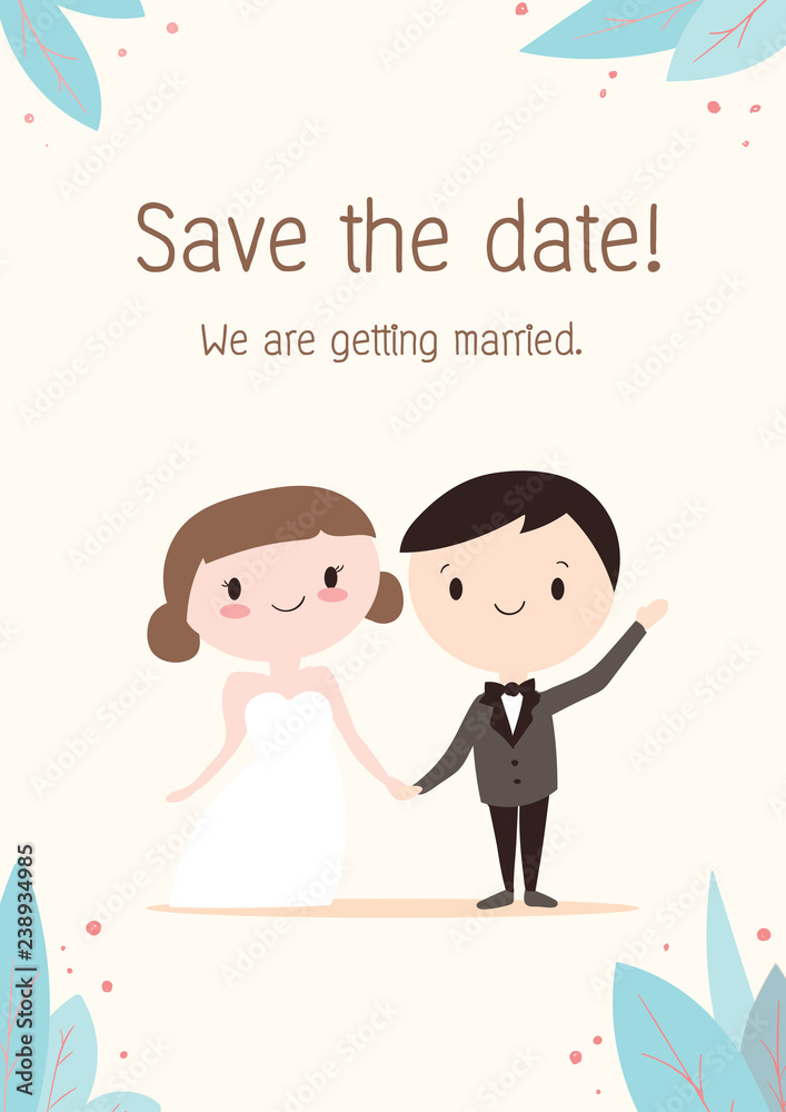 Wedding invitation or card with vector and illustration. Wedding invitation or card with vector and illustration.