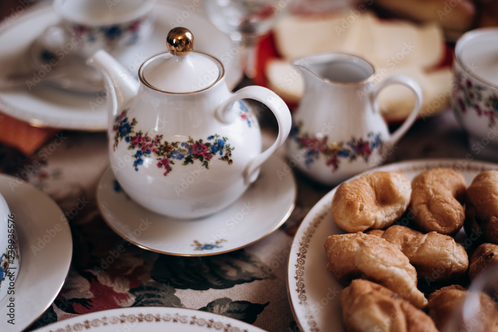 cup of tea and teapot