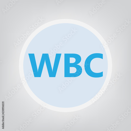 WBC (White Blood Cell) acronym- vector illustration