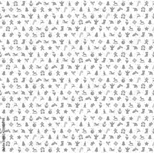 seamless christmas background consists of icons