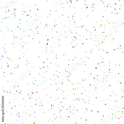 Seamless confetti texture on white isolated background